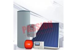 China Split Pressurized Solar Water Heater , Flat Plate Water Heater Blue Titanium Coating  supplier