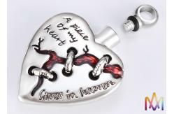 China 23.5g Heart Memorial Charms For Ashes supplier