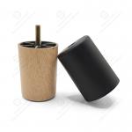 Black Plastic Furniture Sofa Legs with Round Plastic Base Leveling Feet