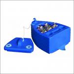 Blue Beer Bottle Cooler , Floating Pool Cooler Glossy Vinyl Coating Durable for sale