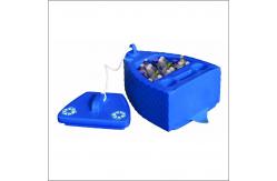 China Blue Beer Bottle Cooler , Floating Pool Cooler Glossy Vinyl Coating Durable supplier