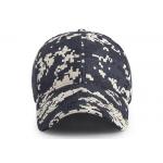 6 - panel Canvas Waterproof Buttonhole Army Camo Cap / Front Curved Baseball Cap for sale