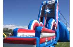 China Customized Size Commercial Outdoor Inflatable Slide With Silk Printing supplier