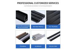 China Finished Black PVC Extruded Profiles Semicircular Building Custom Plastic Profile Extrusion supplier