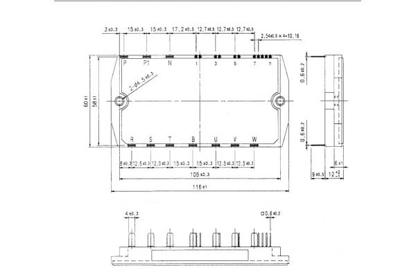 IGBT Power Module 7MBR50NF060-10 600V/50A/PIM FUJITSU IGBT Power Module