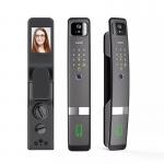 Grey 9 Languages Smart Face Lock Fingerprint Face Id Door Lock for sale