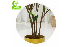 China 150cm Durable Artificial Ficus Tree . Artificial Camellia Tree With White Flower supplier