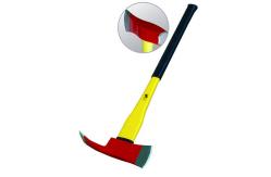 China Multi Functional Cutting Firefighter Axe with Plastic Coated Fiberglass Handle supplier