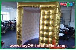 China Golden LED Inflatable Photo Booth /  Strong Oxford Cloth Photobooth With LED Light supplier