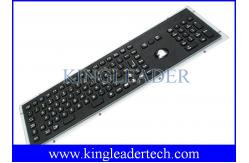 China 103 Keys Kiosk Black Metal Keyboard With Trackball For Panel Mount supplier