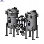 25-350 Mircon Stainless Steel Bag Filter Housing with Max Flow Rate of 27%-80% Filter Mesh for sale