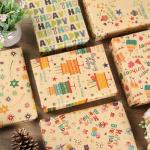 Kraft Paper Gift Wrap Sheets 85gsm For Birthday Party Gift Wrapping for sale