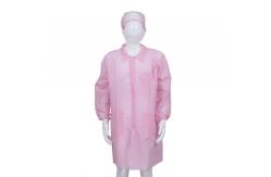 China PP / SMS / MP / Tyvek Anti Dust Disposable Lab Coat Snaps / Velcros / Zip Closure supplier