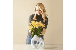 China Romantic Couple Vase in Matte Black Finish supplier