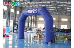 China Inflatable Race Arch 210D 6m 20ft Blue Giant Inflatable Arch Start Finish Line supplier