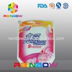 Stand Up Spout Pouch Packaging / Laundry Detergent Packaging Doypack With Spout