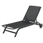KD Aluminum Sun Lounger Textilene Breathable Sun Bed With Wheels for sale