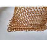 8mm Architecture Chainmail Fabric In Copper Color for sale