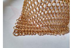 China 8mm Architecture Chainmail Fabric In Copper Color supplier