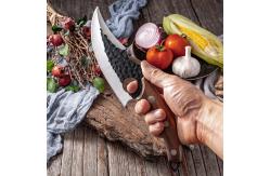 China 1pcs 5Cr15 Kitchen Stainless Steel Slaughter Knife Pakka Wood Handle Double Edged supplier