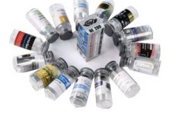 China Compact Adhesive vial Vial Sticker Label Printing For Different Designs supplier