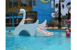 China Swan Kids Water Slide Fiberglass Pool Slide Splash Pad Customized supplier
