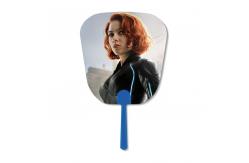 China 17x17cm 3D Round Shape Hand Fan 3D Custom Lenticular Printing For Advertisement supplier