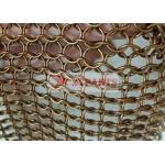 1.5 MM Wire Diameter Copper Chain Braided Ring Mesh For Background Decoration for sale