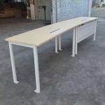 Rectangular Wooden Curved Desktop Office CEO Meeting Room Office Training Table