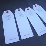 Embroidered Garment Swing Tags for sale