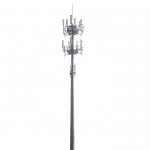 Powder Coated Steel Monopole Tower Broadcasting / 4g / Cell Phone Signal for sale