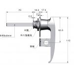 L Thread Door Handle Safety Lock Padlockable Cylindrical Door Lock