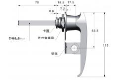 China L Thread Door Handle Safety Lock Padlockable Cylindrical Door Lock supplier