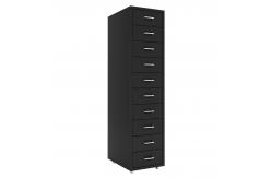 China Blue Knock Down 10 Drawers Mobile Metal File Cabinet supplier