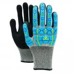 Anti Cut Anti Collision Sandy Nitrile Gloves , TPR Impact Gloves For Hand Protection for sale
