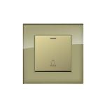 Smart Laffey Push Button Bell Switch Glass / Metal Material for sale