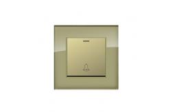 China Smart Laffey Push Button Bell Switch Glass / Metal Material supplier