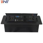 Smart Office Pop Up Socket , Oval Corner Desktop Multimedia Connector for sale