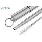 Adjustable Telescopic Flexible Stainless Steel Straws 10mm Diameter For Bar Drinking for sale