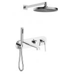 Concealed Brass Shower Faucet System with Headshower and Hand Shower Complete Set