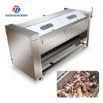 380KG Stainless steel roller cleaning machine, ginger, taro, lotus root, cleaning and peeling machine for sale