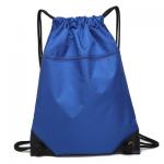 Eco Friendly Outdoor Waterproof Bag / Drawstring Backpack With Front Zipper Pocket for sale