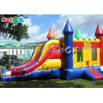 6*4m Pvc Air Jumping Bouncing Castles With Slide Commercial Inflatable Bouncer For Kid for sale