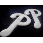 Shinny And White 3D Raised TPU Heat Transfer Patches Customized Design