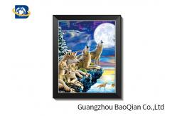 China 0.6mm PET + 157Gg Coated 3d Wolf Picture , Custom Lenticular Printing supplier