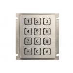 Bank ATM Matrix Panel Mount Keypad IP67 Rated 12 Keys Metal Stainless Steel
