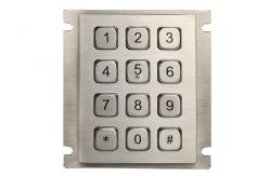 China Bank ATM Matrix Panel Mount Keypad IP67 Rated 12 Keys Metal Stainless Steel supplier