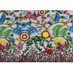 Multi Colored French 3D Floral Embroidered Lace Fabric / Netting Fabric For Girls Dress for sale
