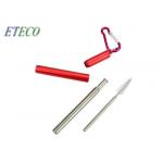 Metal Collapsible Folding Telescopic Stainless Steel Straws Reusable Eco - Friendly for sale