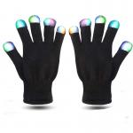Dark Fingertips Glowing LED Light Gloves For Christmas Party Rave for sale